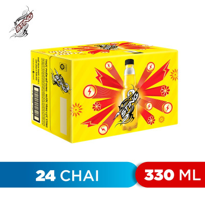 Thùng 24 Chai Nước Giải Khát Sting Vàng (330ml/chai)