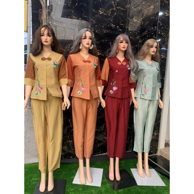 Đồ Lam Đi Chùa - Mẫu Tay Phối Tơ