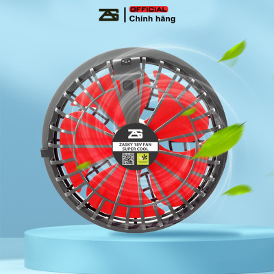 Bộ Phụ Kiện Áo Điều Hòa ZASKY Nhật Bản Cao Cấp, Dành Cho Người Lao Động Ngoài Trời Nắng Nóng, Quạt 12V Không Chổi Than, PIN 40.000mAh, BH 12 Tháng