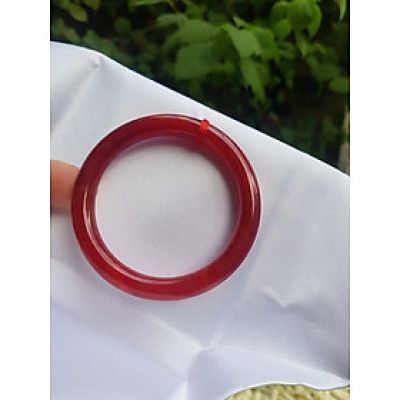 Vòng Cẩm Thạch Đỏ đẹp I Size 49mm Vòng tay đỏ đỏ đậm đẹp đeo lên may mắn chuẩn hợp Nữ mệnh Hỏa mệnh Thổ ạ Nữ cân  nặng 45kg -> 51kg đeo vừa tay đẹp xinh tay ạ