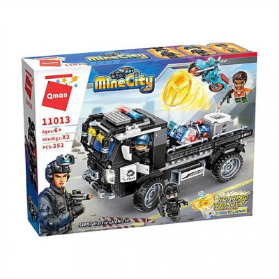 Bộ đồ chơi xếp hình mô hình xe vận chuyển SWAT 11013 - QMAN