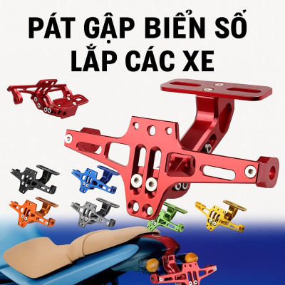 Pát Gập Biển Số CNC Nhôm Hợp Kim Hàng Dày, Chắc Chắn, Lắp Được Cho Xe Máy Và Xe Điện, ĐÈN TRANG TRÍ , ĐỒNG HỒ TREO TƯỜNG