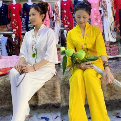 Đồ Lam Đi Chùa # Bà Lai Lụa Pháp Cao Cấp # Quần Áo Nữ # Đồ Bộ Nữ