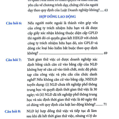 Sách - Các Câu Hỏi Khó Về Pháp Luật Lao Động