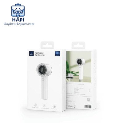 Quạt cầm tay hàng chính hãng WiWU Hurricane High Speed Fan Wi-FS010: 5 tốc độ gió, cực mát, thời lượng sử dụng lâu dài