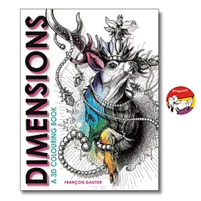 Sách - Dimensions: A 3D Colouring Book by François Gautier | Art & Design in English / Ngoại văn