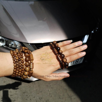 Vòng Tay Trầm Hương Trụ Trúc Sánh Chìm Tự Nhiên