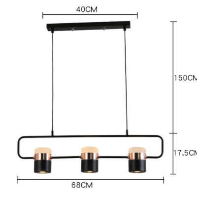 Đèn thả PESHO 3 bóng hiện đại trang trí nội thất cao cấp, sang trọng.