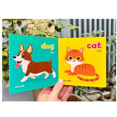 Bộ Sách - Baby First Picture Book - Song Ngữ Anh Việt - Bìa Cứng 8 Chủ Đề Quét QR File Nghe