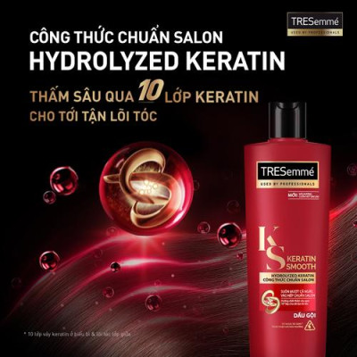 Dầu Gội TRESemmé Keratin Smooth Cho Tóc Vào Nếp 850g
