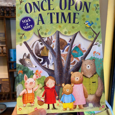 Sách - Once Upon A Time - Stick a Story (Priddy Books) | Children English Book / Ngoại văn Thiếu nhi