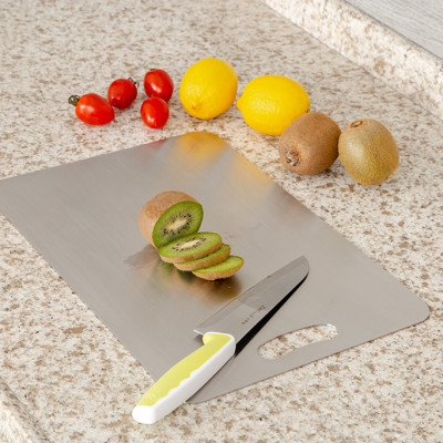 Thớt inox 304 kháng khuẩn dòng đặc ruột Hobby home decor TH 3 size tùy chọn