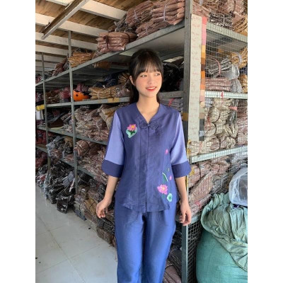 Đồ Lam Đi Chùa - Mẫu Tay Phối Tơ