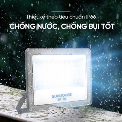 Đèn Pha led ECO Sunhouse 50W SHE-LECPL01 Sử dụng Chip LED ,Tuổi thọ 25.000 giờ