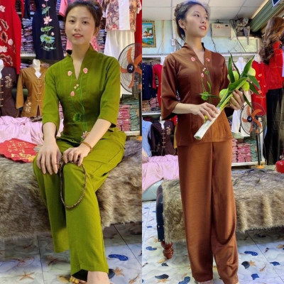 Đồ Lam Đi Chùa # Bà Lai Lụa Pháp Cao Cấp # Quần Áo Nữ # Đồ Bộ Nữ