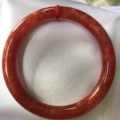 Vòng Cẩm Thạch Đỏ Đẹp A Ni 52mm x chột 7,8mm màu đỏ bông tươi sáng bóng đẹp nữ 52kg - 56kg đeo mệnh hỏa mệnh thổ đeo xuất sắc đẹp món quà tặng ý nghĩa ạ