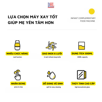 Máy xay tỏi ớt đa năng, xay thịt ăn dặm cho bé Mitomo MT-300 hàng chính hãng