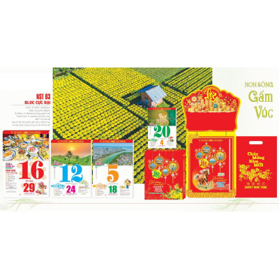 Lịch Bloc Cực Đại 2026 - Non Sông Gấm Vóc - Sách Thời Đại STĐ-NST03