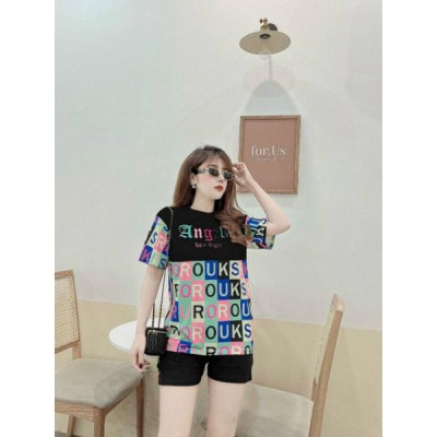 sét đồ sort nữ họa tiết chữ thêu Angel xinh xắn