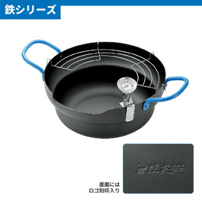 Bộ nồi chiên dầu đáy từ kèm khay ráo dầu, nhiệt kế Show-A - Hàng Nội Địa Nhật Bản