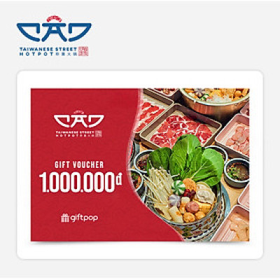 Giftpop - Phiếu Quà Tặng Cân Taiwanese Street Hotpot 1000K