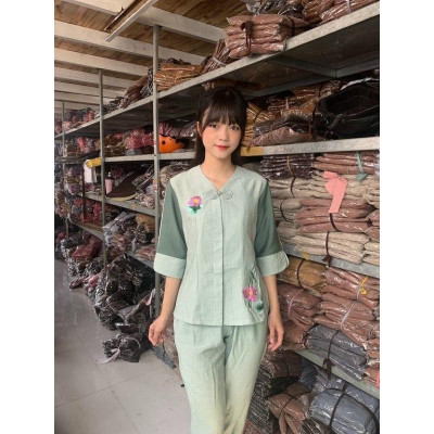 Đồ Lam Đi Chùa - Mẫu Tay Phối Tơ