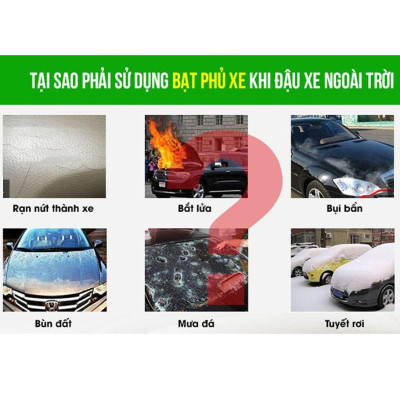 Bạt phủ ô tô 4 5 7 chỗ chống nắng nóng mưa 3 lớp cao cấp