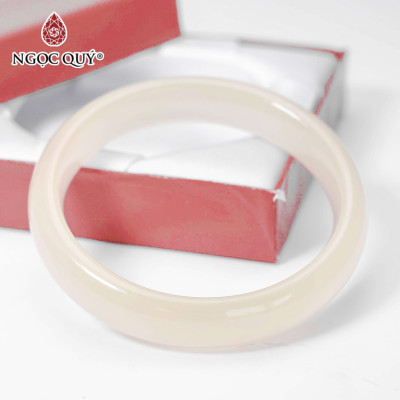 Vòng tay liền khối đá canxit mệnh thổ, kim - Ngọc Qúy Gemstones