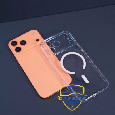Ốp lưng Memumi Glitter trong suốt từ tính bảo vệ camera cho iPhone Air, iPhone 17, iPhone 17 Pro, iPhone 17 Pro Max Siêu mỏng 0.3mm, hít nam châm chắc chắn - Hàng Nhập Khẩu