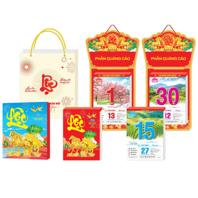 Lịch Bloc Siêu Cực Đại Đặc Biệt 2026 - Non Nước Việt Nam - An Lành Hạnh Phúc - Đại Việt Á DVA02 - Chữ Lộc