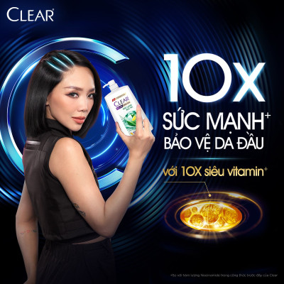 Dầu gội đầu Clear Mát Lạnh Bạc Hà sạch gàu ngứa và vi khuẩn suốt 48 Giờ 1.4kg