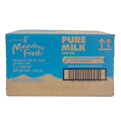 Thùng 12 hộp Sữa tươi tiệt trùng ít béo Meadow Fresh 1L