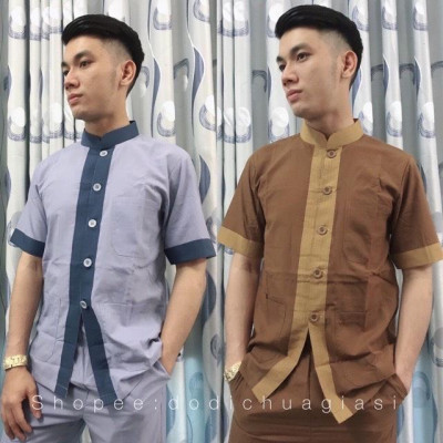 ĐỒ LAM ĐI CHÙA  Lãnh Tựu Phối Tay Ngắn