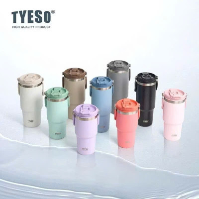 Cốc giữ nhiệt TYESO bằng thép không gỉ 304 Giữ nhiệt 12 tiếng, nhiều loại dung tích - Hàng chính hãng