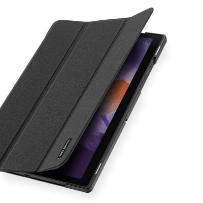 Bao da dành cho SamSung Galaxy Tab S9 Fe chính hãng Dux Ducis Domo chống sốc, có khay đựng bút - hàng chính hãng 