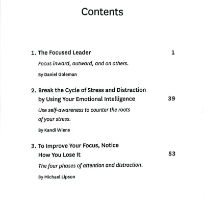 Focus (HBR Emotional Intelligence Series)