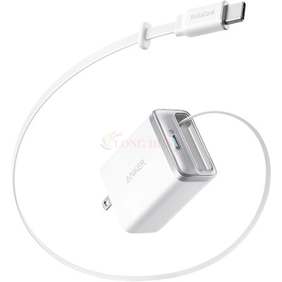 Cốc sạc Anker Nano 1C Built-in USB-C Cable Fast Charger 35W A2658 - Hàng chính hãng