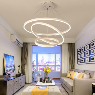 Đèn thả 3 vòng OCTIMUS 3 chế độ màu ánh sáng trang trí nội thất, sang trọng.