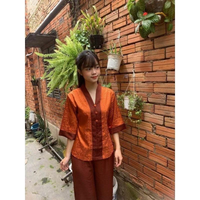 Thời trang đi chùa pháp phục phật tử Bà Lai Gấm