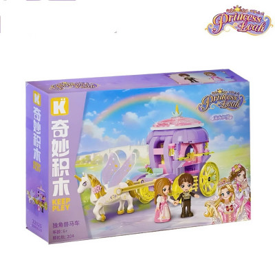 Bộ xếp hình Qman xe công chúa Unicorn Carriage 32025 - KEEPLAY