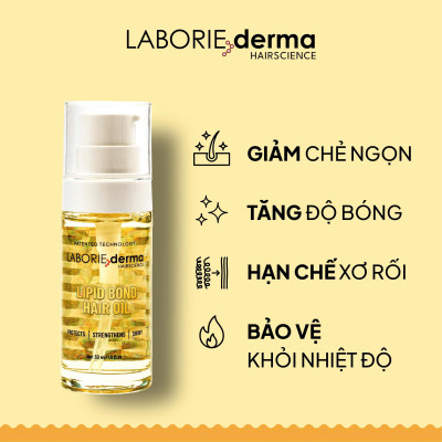 Dầu dưỡng bảo vệ tóc, giúp tóc bóng mượt và chắc khỏe LABORIE derma Lipid Bond Hair Oil - 30ml
