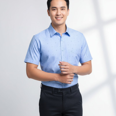Áo sơ mi tay ngắn Khatoco (size S->5XL)
