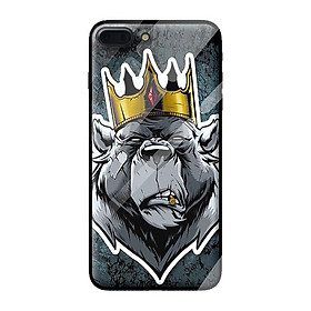 Ốp kính cường lực cho iPhone 8 Plus gấu vua 1 - Hàng chính hãng