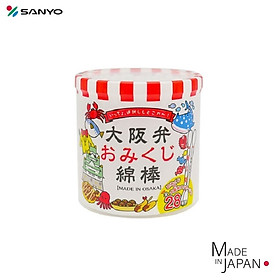 Hộp 110 tăm bông ngoáy tai Sanyo, dùng để vệ sinh, làm sạch dáy tai hay các chi tiết máy móc nhỏ hoặc sơn sửa làm đẹp - nội địa Nhật Bản
