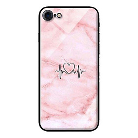 Ốp kính cường lực cho iPhone 7 Đá Hồng - Hàng chính hãng