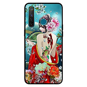 Ốp Lưng in cho Realme 5 Mẫu Cô Gái Tóc Thắt Hoa - Hàng Chính Hãng