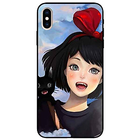 Ốp lưng in cho Iphone Xs Max Mẫu Cô Gái Nơ Đỏ