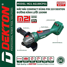 COMBO Máy Mài Góc Dùng Pin Dekton M21-AG100CP01 KÈM 1 PIN M21-B3000 + 1 SẠC M21-S20 DEKTON - KM_T8 -HÀNG CHÍNH HÃNG