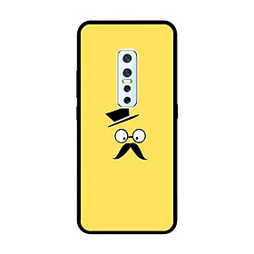 Ốp Lưng in cho Vivo V17 Pro Mẫu Khuôn Mặt Nền Vàng - Hàng Chính Hãng