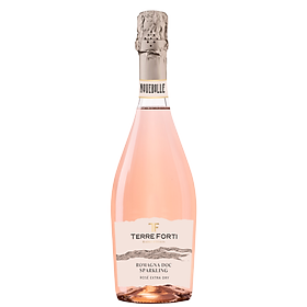 Rượu vang nổ Terre Forti, Novebolle Rose Sparkling, Extra Dry, Romagna DOC